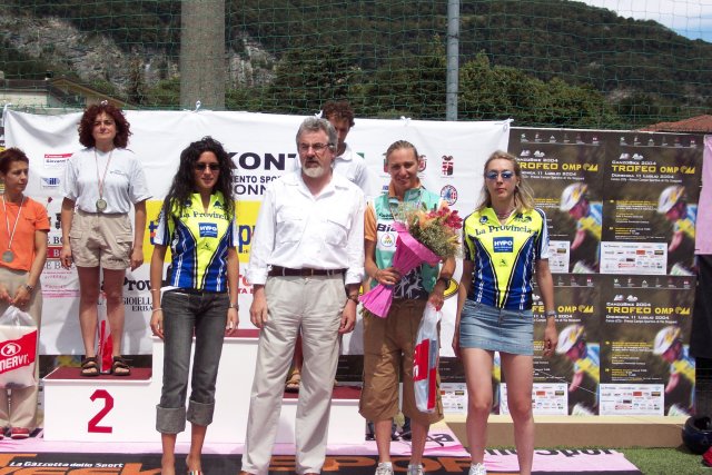 Daniela Bresciani, vincitrice della gara femminile della Canzobike 2004 - Trofeo OMP